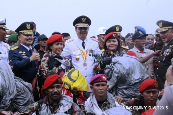 Plt. Gubsu Irup Upacara Peringatan HUT ke-70 TNI Tingkat Provsu Tahun 2015 